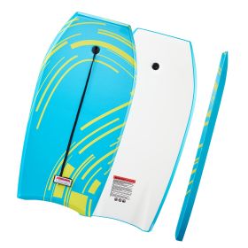 42-Inch Bodyboard, Body Board Trainer with EPS Foam Core & Wrist Leash, UV-Resistant Beach Bodyboard for Beginners, Youth Up to 180 lbs