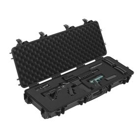 Hard Rifle Case, Lockable Rifle Case with Pre-cut Foams, 40 in Gun Storage with Wheels
