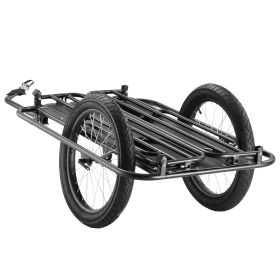 Bike Cargo Trailer, 275 lbs Load Capacity, Heavy-Duty Bicycle Wagon Cart, Foldable Compact Storage & Quick Release with Universal Hitch, 20" Whee