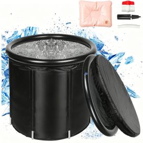 105 Gallons Ice Bath Cold Plunge Tub With Cover For Indoor Outdoor For Recovery, Cold Water Therapy, Athletes (Option: BLACK)