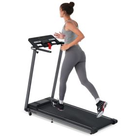 NEW Folding Treadmills Walking Pad Treadmill For Home Office -2.5HP Walking Treadmill With Incline 0.5-7.5MPH 265LBS Capacity Treadmill For Walki (Option: BLACK)